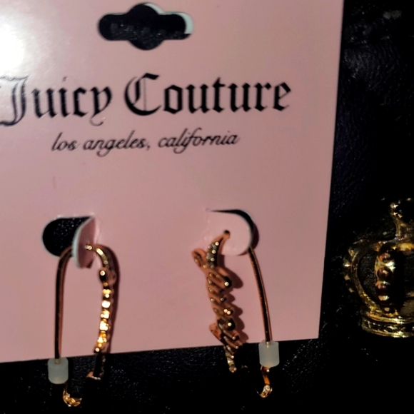 JUICY COUTURE SAFETY PIN EARRINGS - Picture 4 of 4